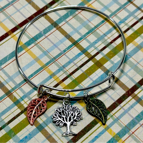 Handmade Fall Bangle Charm Bracelet! - Picture 3 of 4